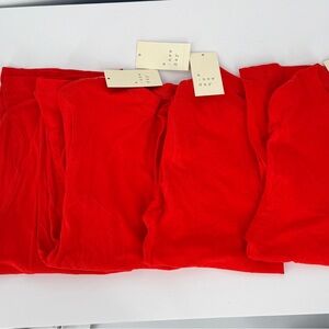 A New Day Red Short Sleeve Crew Neck T Shirt Lot Bundle 4 Small New NWT Uniform